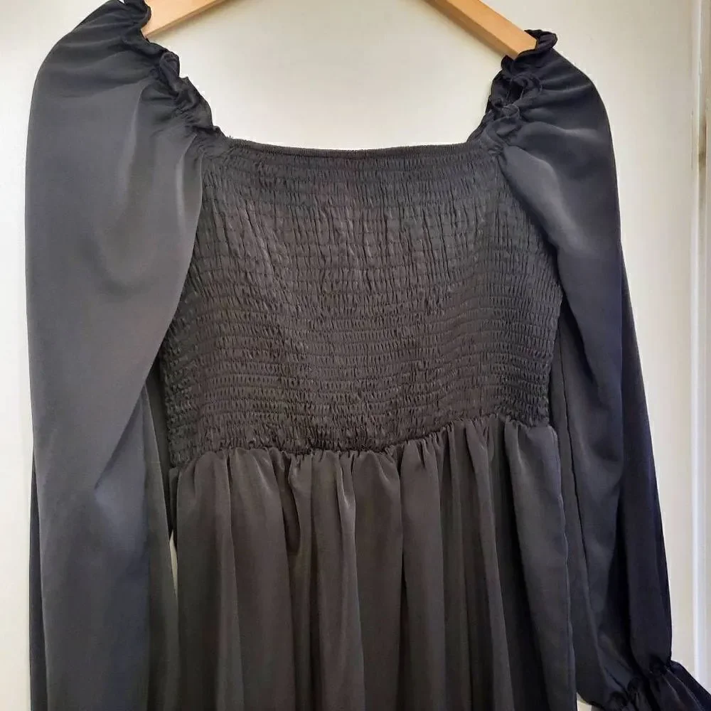 Shein off shoulder LBD w/ Bell Sleeve: Lg: Flowy stretchy comfy sexy essential